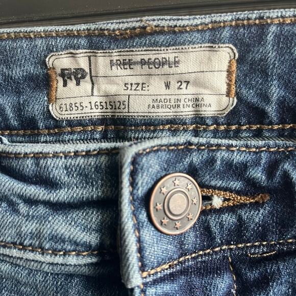 Free People Women's Cropped Skinny Stretch Jeans Size 27 Style 61855-16515125 - Picture 7 of 11